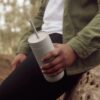 Fellow Carter Cold Tumbler held while hiking